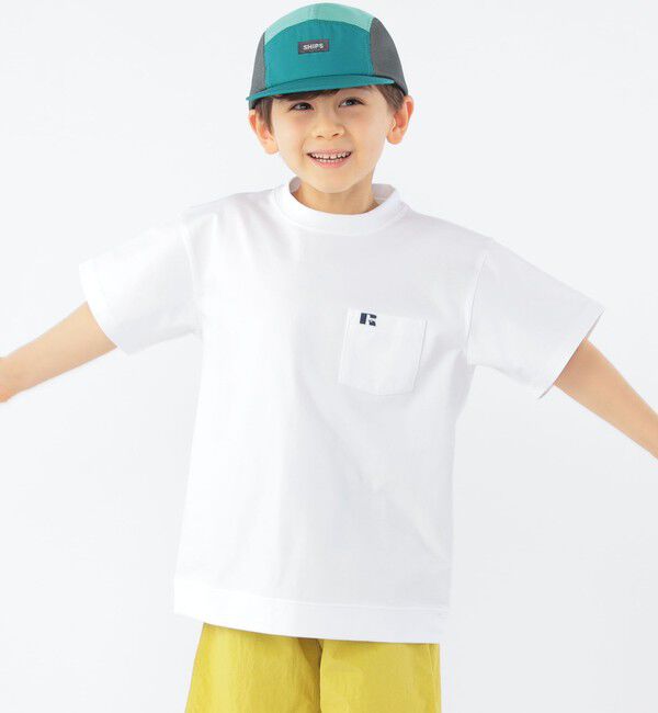 SHIPS KIDS「【SHIPS KIDS別注】RUSSELL ATHLETIC:100～130cm /〈吸水速乾/抗菌/防臭〉TEE」|Tシャツ・カットソー|