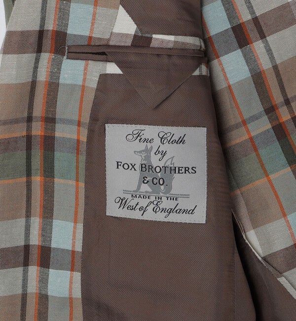 SHIPS「SHIPS: FOX BROTHERS社製生地 ラグジュアリー マドラスチェック ジャケット」|テーラードジャケット|
