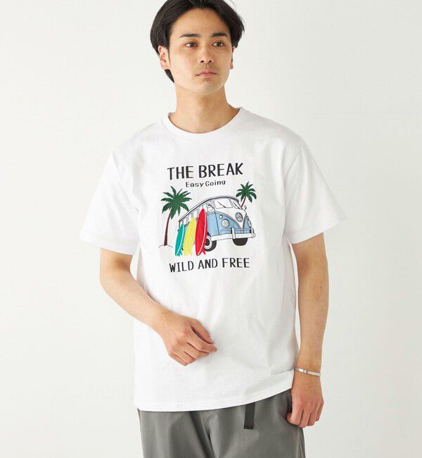 SHIPS Colors 「SHIPS Colors:パッチワーク プリント TEE◇」|Tシャツ・カットソー|ライトホワイト