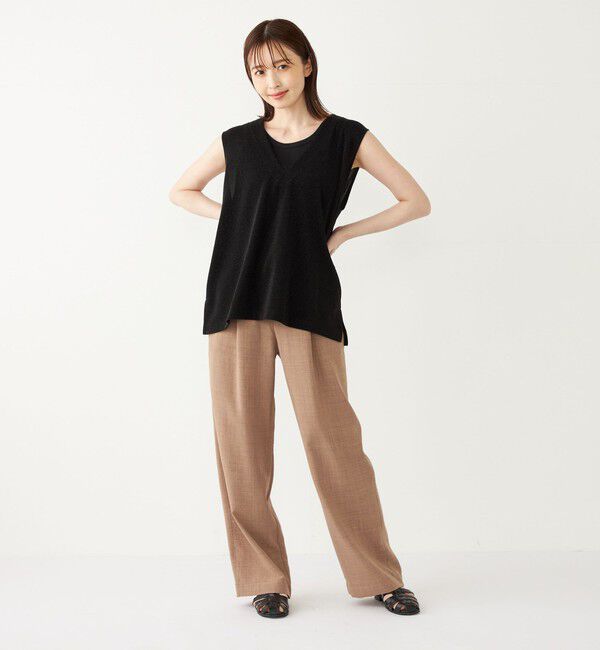 SHIPS Colors 「SHIPS Colors:〈手洗い可能〉ラメ スムース Vネック トップス◇」|その他|