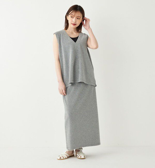 SHIPS Colors 「SHIPS Colors:〈手洗い可能〉ラメ スムース Vネック トップス◇」|その他|