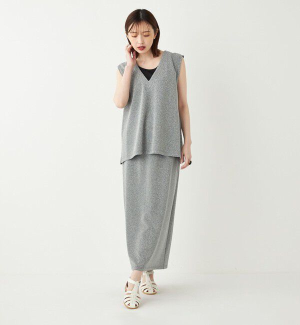 SHIPS Colors 「SHIPS Colors:〈手洗い可能〉ラメ スムース Vネック トップス◇」|その他|