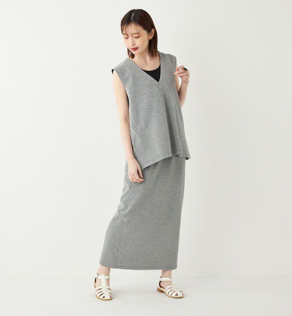 SHIPS Colors 「SHIPS Colors:〈手洗い可能〉ラメ スムース Vネック トップス◇」|その他|