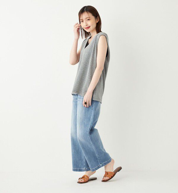 SHIPS Colors 「SHIPS Colors:〈手洗い可能〉ラメ スムース Vネック トップス◇」|その他|