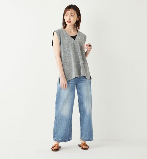 SHIPS Colors 「SHIPS Colors:〈手洗い可能〉ラメ スムース Vネック トップス◇」|その他|