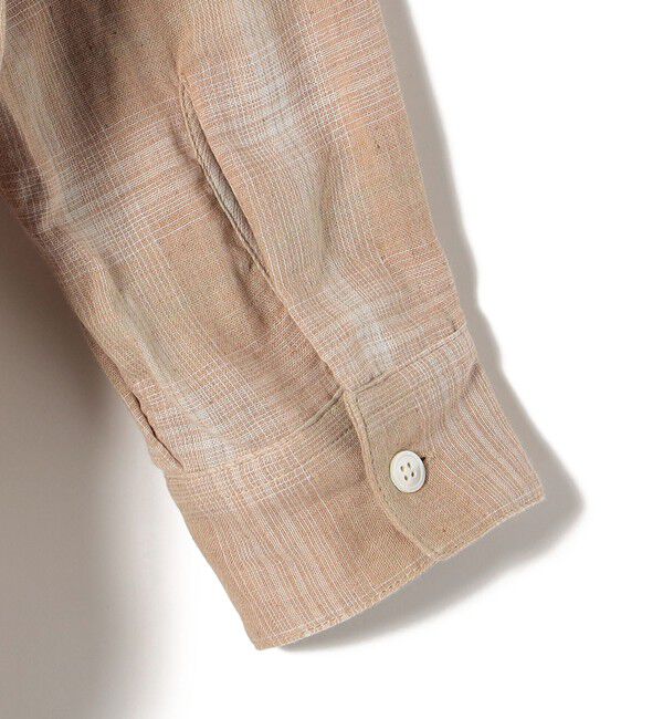 SHIPS Days「【SHIPS DAYS別注】UNDYED: ダブルガーゼ チェック バンドカラー シャツ」|シャツ・ブラウス|