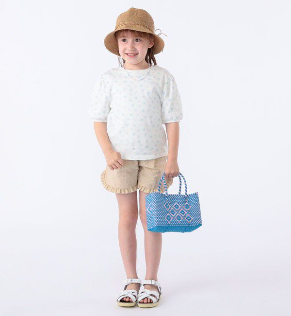 SHIPS KIDS「SHIPS KIDS:100～130cm / シェル テキスタイル 半袖 TEE」|Tシャツ・カットソー|