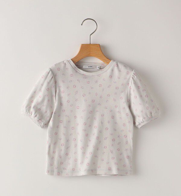 SHIPS KIDS「SHIPS KIDS:100～130cm / シェル テキスタイル 半袖 TEE」|Tシャツ・カットソー|ライトグレー