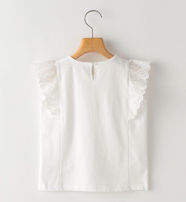 SHIPS KIDS「SHIPS KIDS:100～130cm / レース フリル 半袖 TEE」|Tシャツ・カットソー|