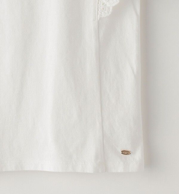 SHIPS KIDS「SHIPS KIDS:100～130cm / レース フリル 半袖 TEE」|Tシャツ・カットソー|