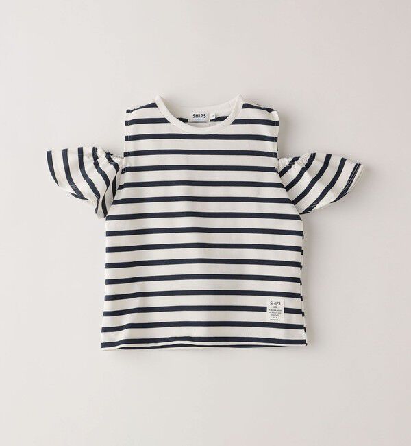 SHIPS Colors 「SHIPS Colors:〈洗濯機可能〉肩あき ボーダー TEE(100~140cm)」|Tシャツ・カットソー|