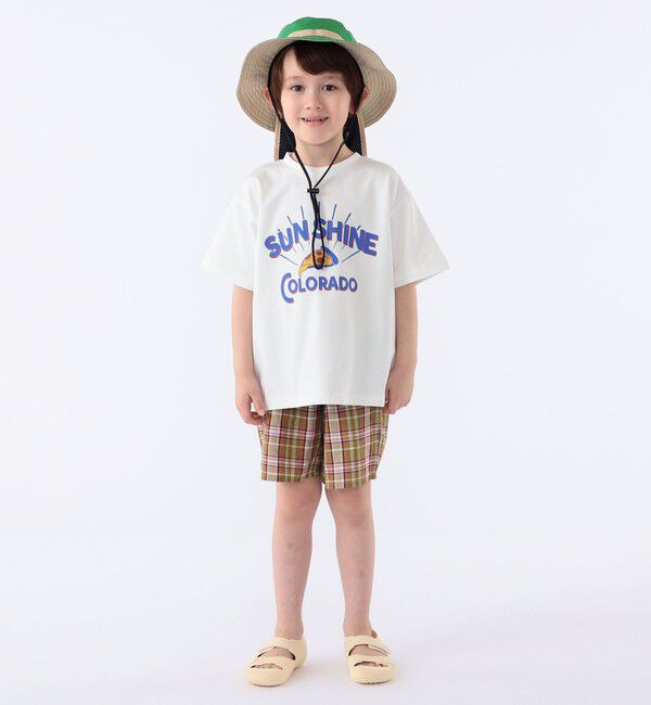 SHIPS KIDS「SHIPS KIDS:100～130cm /〈接触冷感/吸水速乾〉ピザ モチーフ 半袖 TEE」|Tシャツ・カットソー|