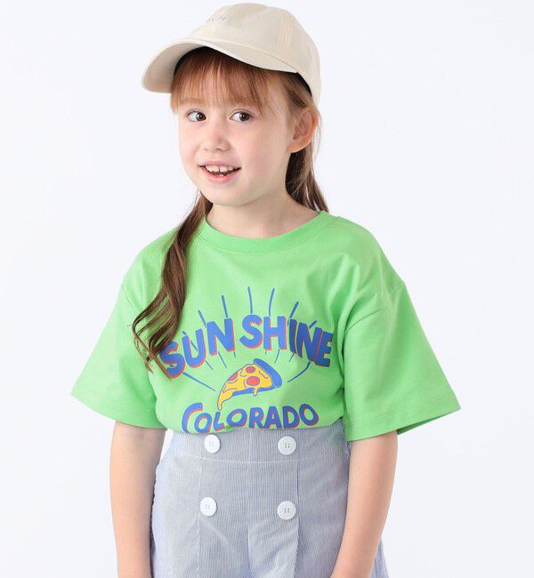 SHIPS KIDS「SHIPS KIDS:100～130cm /〈接触冷感/吸水速乾〉ピザ モチーフ 半袖 TEE」|Tシャツ・カットソー|