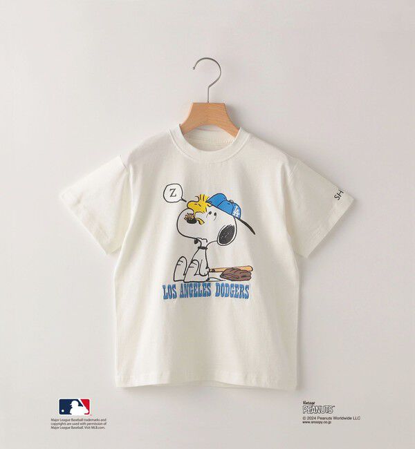 SHIPS KIDS「SHIPS KIDS:85～95cm / スヌーピー&times;MLB TEE」|Tシャツ・カットソー|ホワイト