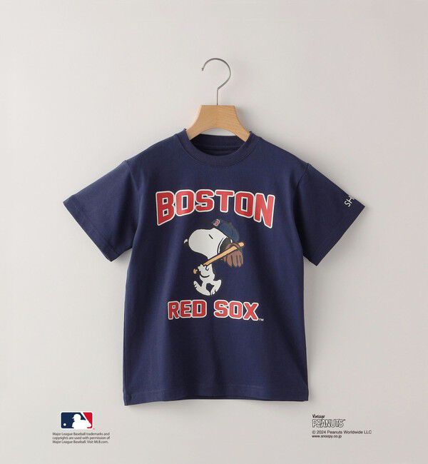 SHIPS KIDS「SHIPS KIDS:85～95cm / スヌーピー&times;MLB TEE」|Tシャツ・カットソー|ネイビー