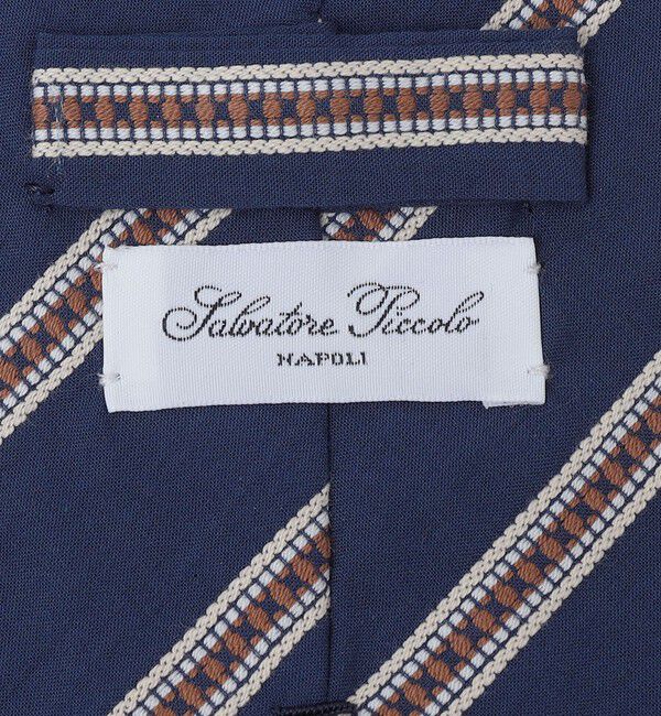 SHIPS「Salvatore Piccolo: ブロイダリー ストライプ ネクタイ」|ネクタイ・蝶ネクタイ|