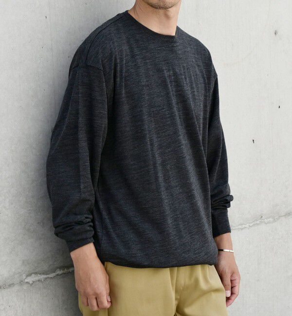 SHIPS any「SHIPS any: 〈手洗い可能〉バンブー レーヨン ウール混 ルーズ ロングスリーブ Tシャツ ［BRIOS］◇」|Tシャツ・カットソー|