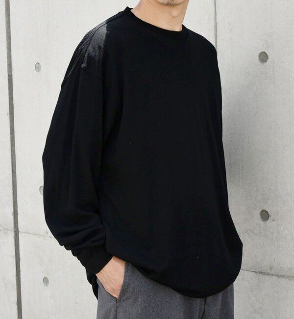 SHIPS any「SHIPS any: 〈手洗い可能〉バンブー レーヨン ウール混 ルーズ ロングスリーブ Tシャツ ［BRIOS］◇」|Tシャツ・カットソー|