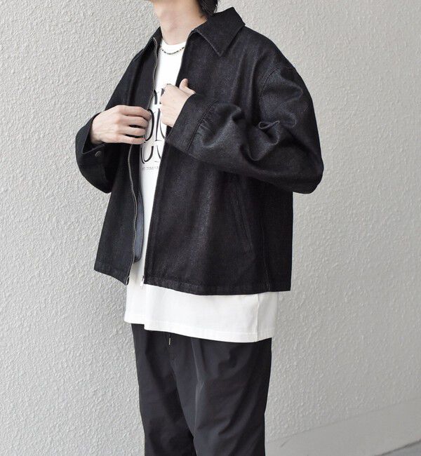 SHIPS any「SHIPS any: ウォッシュド デニム ワイドスリーブ ジップ ブルゾン (セットアップ対応)◇」|ブルゾン・スタジャン|