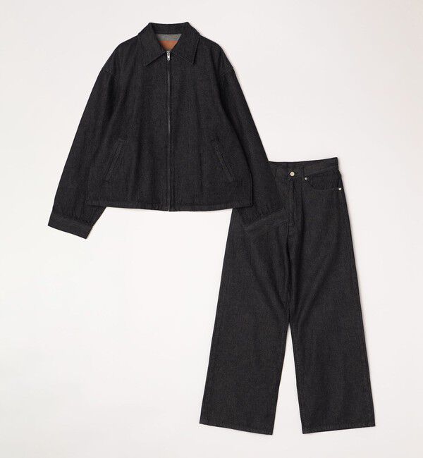 SHIPS any「SHIPS any: ウォッシュド デニム ワイドスリーブ ジップ ブルゾン (セットアップ対応)◇」|ブルゾン・スタジャン|