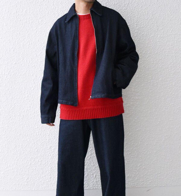 SHIPS any「SHIPS any: ウォッシュド デニム ワイドスリーブ ジップ ブルゾン (セットアップ対応)◇」|ブルゾン・スタジャン|