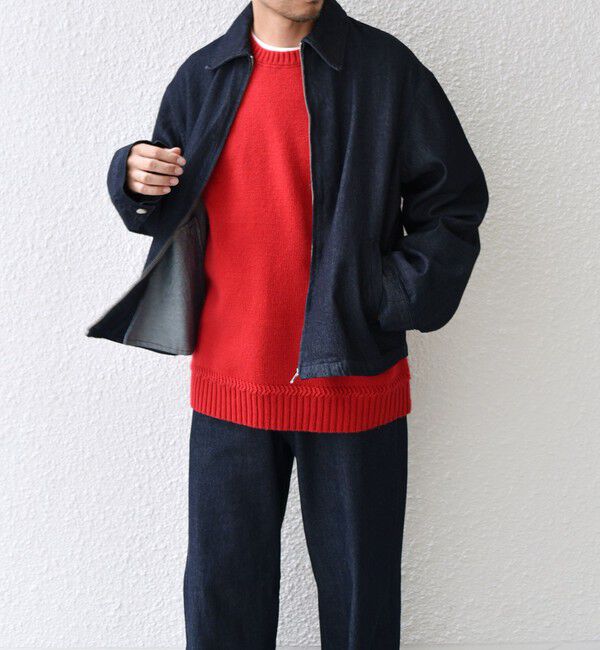 SHIPS any「SHIPS any: ウォッシュド デニム ワイドスリーブ ジップ ブルゾン (セットアップ対応)◇」|ブルゾン・スタジャン|