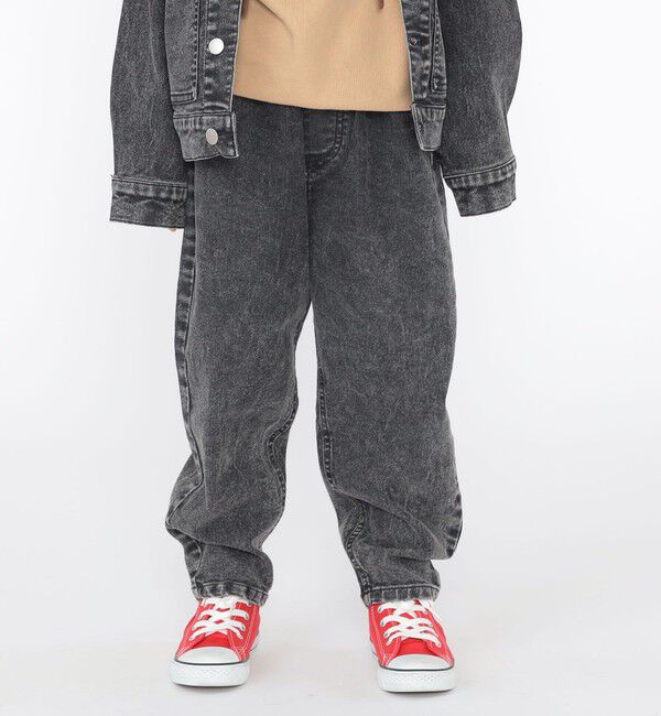 SHIPS KIDS「SHIPS KIDS:100～130cm / ジャージー ライク デニム パンツ」|デニム|