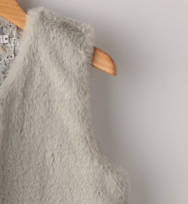 SHIPS KIDS「SHIPS KIDS:100～140cm / フェイクファー&times;リバティ ベスト」|ダウンベスト・ベスト|