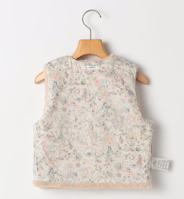 SHIPS KIDS「SHIPS KIDS:100～140cm / フェイクファー&times;リバティ ベスト」|ダウンベスト・ベスト|