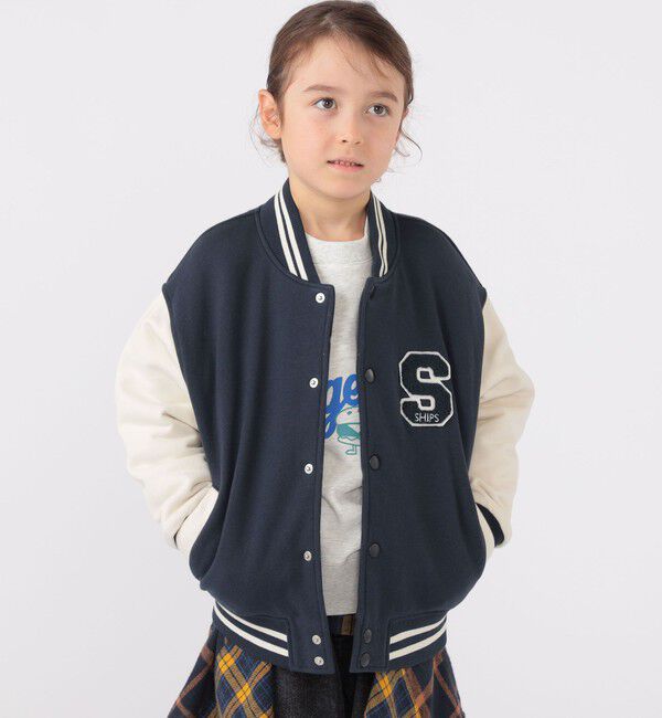 SHIPS KIDS「SHIPS KIDS:100～130cm / スタジアム ジャケット」|ブルゾン・スタジャン|