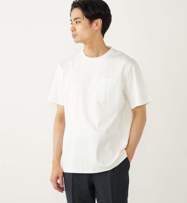 SHIPS Colors 「SHIPS Colors:シルケット コットン クルーネック ポケット Tシャツ 2◇」|Tシャツ・カットソー|