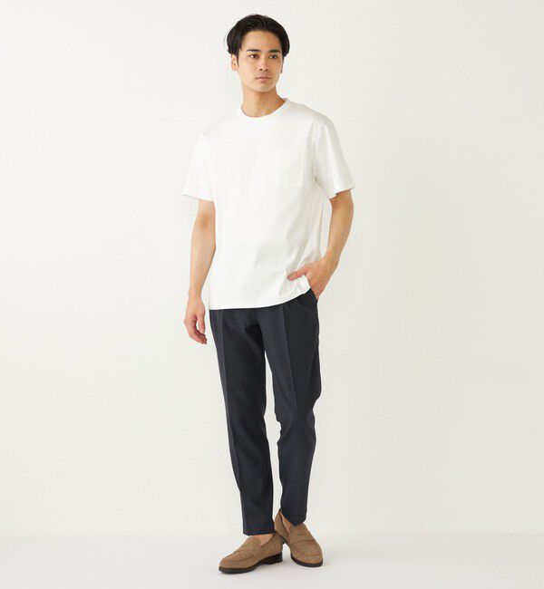 SHIPS Colors 「SHIPS Colors:シルケット コットン クルーネック ポケット Tシャツ 2◇」|Tシャツ・カットソー|