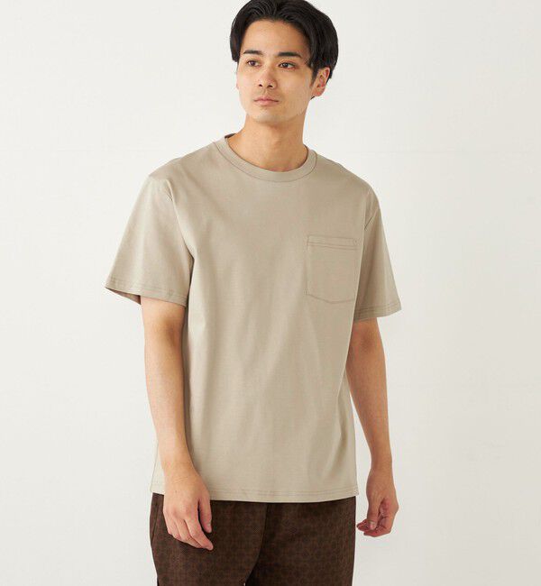 SHIPS Colors 「SHIPS Colors:シルケット コットン クルーネック ポケット Tシャツ 2◇」|Tシャツ・カットソー|
