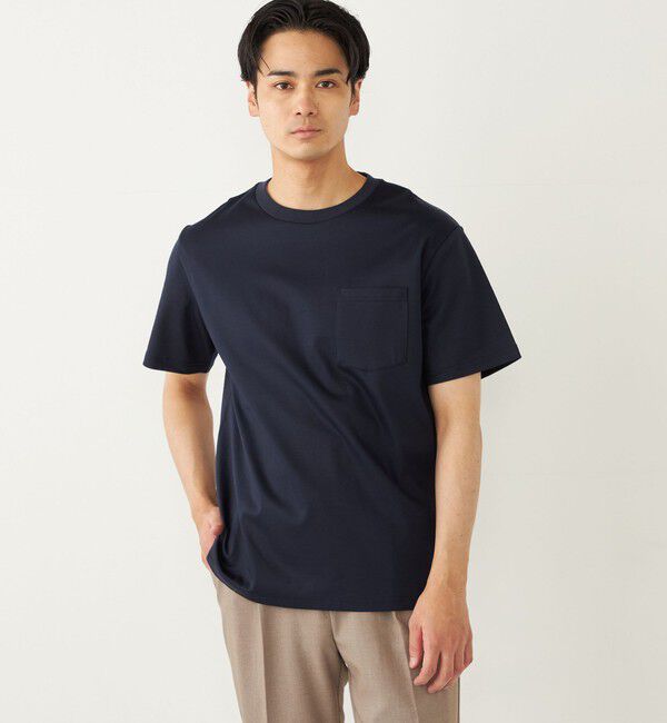 SHIPS Colors 「SHIPS Colors:シルケット コットン クルーネック ポケット Tシャツ 2◇」|Tシャツ・カットソー|