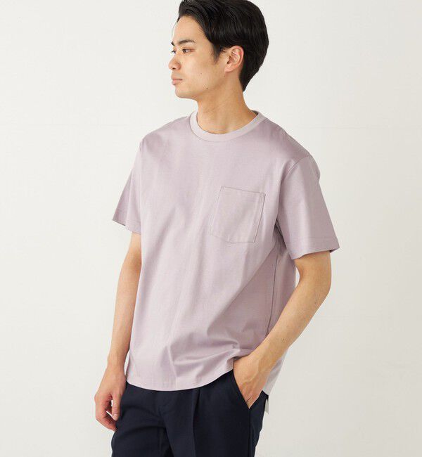 SHIPS Colors 「SHIPS Colors:シルケット コットン クルーネック ポケット Tシャツ 2◇」|Tシャツ・カットソー|