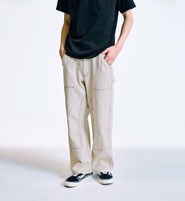 SHIPS「City Ambient Products: カラーステッチ ダブルニー ペインター パンツ」|その他|