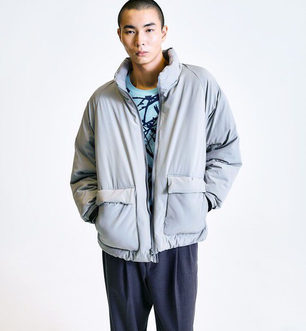 SHIPS「City Ambient Products:〈撥水〉ダブルポケット 中綿 スタンドカラー ブルゾン」|ブルゾン・スタジャン|