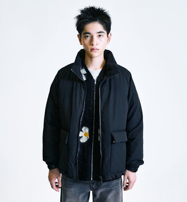 SHIPS「City Ambient Products:〈撥水〉ダブルポケット 中綿 スタンドカラー ブルゾン」|ブルゾン・スタジャン|