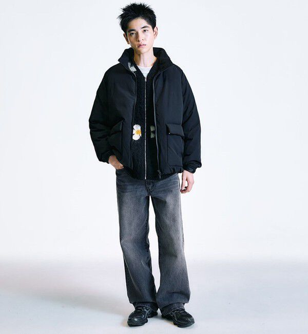 SHIPS「City Ambient Products:〈撥水〉ダブルポケット 中綿 スタンドカラー ブルゾン」|ブルゾン・スタジャン|