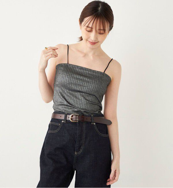 SHIPS Colors 「SHIPS Colors:〈洗濯機可能〉ハリヌキ ラメ カップ付き キャミソール」|インナー|