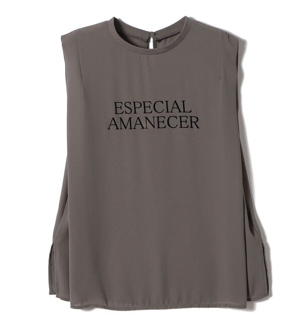 SHIPS Colors 「SHIPS Colors:〈手洗い可能〉フロッキーロゴ ノースリーブ トップス」|シャツ・ブラウス|