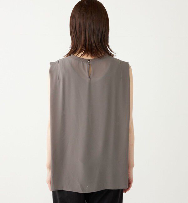 SHIPS Colors 「SHIPS Colors:〈手洗い可能〉フロッキーロゴ ノースリーブ トップス」|シャツ・ブラウス|