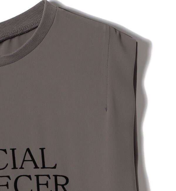 SHIPS Colors 「SHIPS Colors:〈手洗い可能〉フロッキーロゴ ノースリーブ トップス」|シャツ・ブラウス|