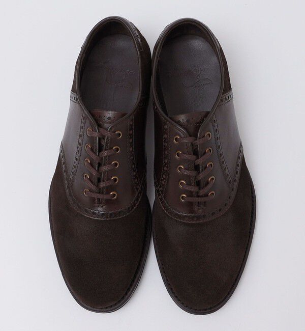 SHIPS「【SHIPS別注】Lo spago: ワックスドスエード サドル シューズ」|ビジネス・ドレスシューズ|