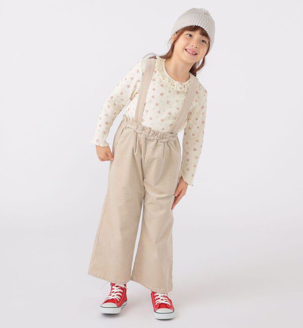 SHIPS KIDS「SHIPS KIDS:100～130cm / フラワー テキスタイル 長袖 TEE」|Tシャツ・カットソー|