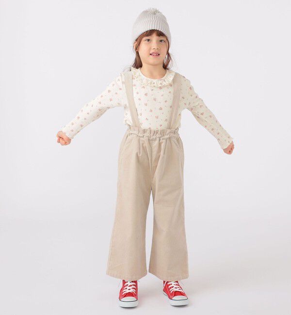 SHIPS KIDS「SHIPS KIDS:100～130cm / フラワー テキスタイル 長袖 TEE」|Tシャツ・カットソー|