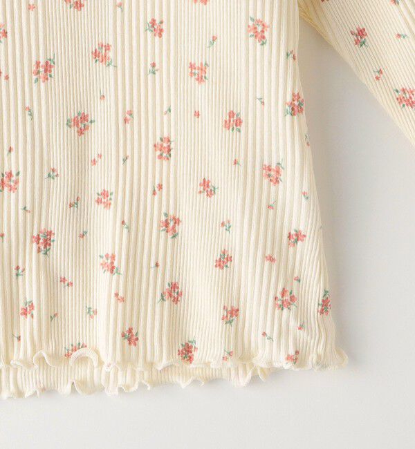 SHIPS KIDS「SHIPS KIDS:100～130cm / フラワー テキスタイル 長袖 TEE」|Tシャツ・カットソー|