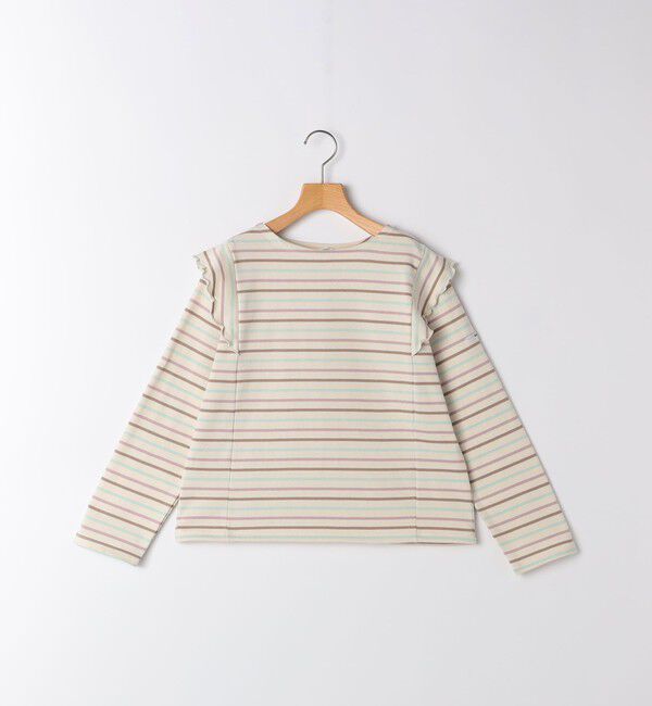 SHIPS KIDS「SHIPS KIDS:140～150cm / オーガニック コットン フリル プルオーバー」|Tシャツ・カットソー|