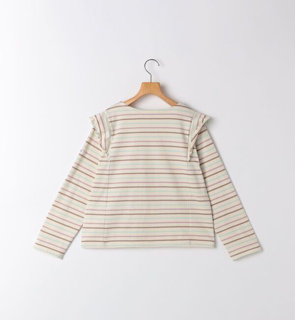 SHIPS KIDS「SHIPS KIDS:140～150cm / オーガニック コットン フリル プルオーバー」|Tシャツ・カットソー|