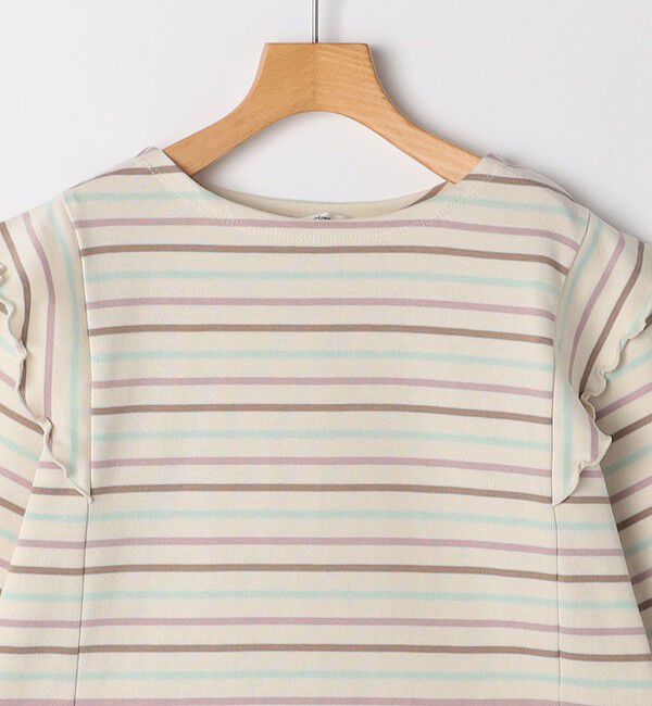 SHIPS KIDS「SHIPS KIDS:140～150cm / オーガニック コットン フリル プルオーバー」|Tシャツ・カットソー|